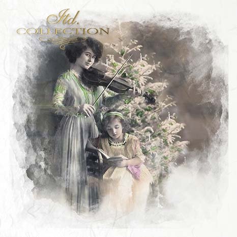 Decoupage Mini Rice Paper Set - Family Photographs