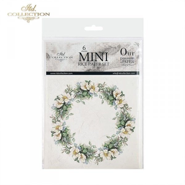 Decoupage Mini Rice Paper Set - Flower Wreaths
