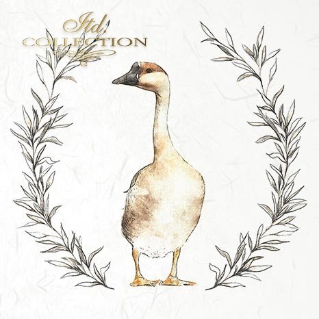 Decoupage Mini Rice Paper Set - Geese, Floral Wreaths