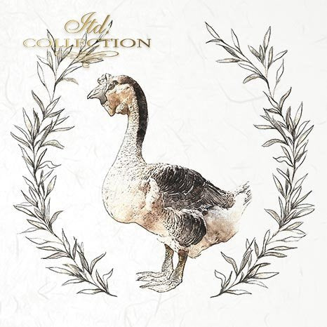 Decoupage Mini Rice Paper Set - Geese, Floral Wreaths