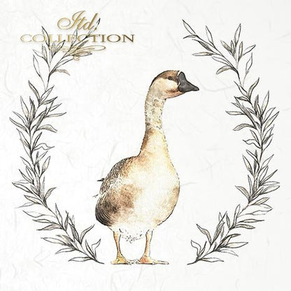 Decoupage Mini Rice Paper Set - Geese, Floral Wreaths