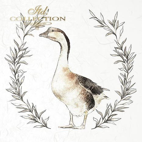 Decoupage Mini Rice Paper Set - Geese, Floral Wreaths