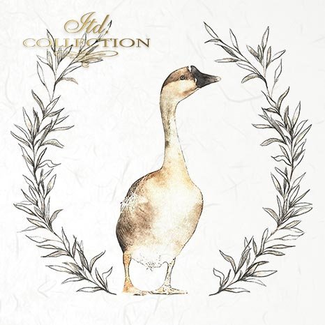 Decoupage Mini Rice Paper Set - Geese, Floral Wreaths