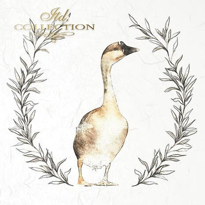 Decoupage Mini Rice Paper Set - Geese, Floral Wreaths