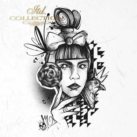 Decoupage Mini Rice Paper Set - Graphics by Monika Dutkiewicz III