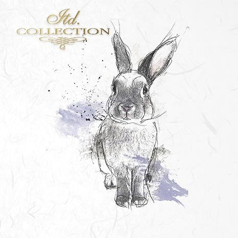 Decoupage Mini Rice Paper Set - Hares