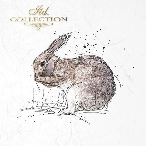 Decoupage Mini Rice Paper Set - Hares