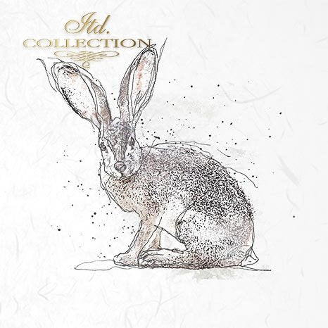 Decoupage Mini Rice Paper Set - Hares