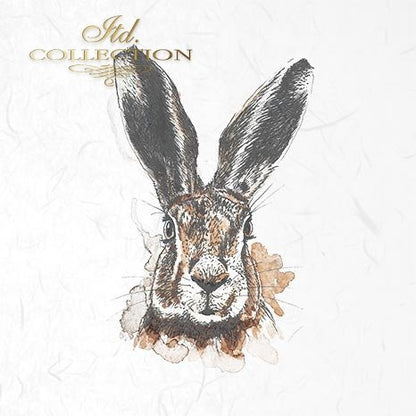 Decoupage Mini Rice Paper Set - Hares
