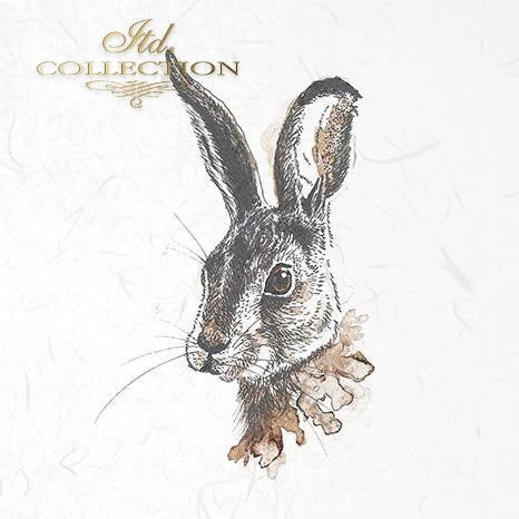 Decoupage Mini Rice Paper Set - Hares