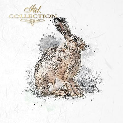 Decoupage Mini Rice Paper Set - Hares