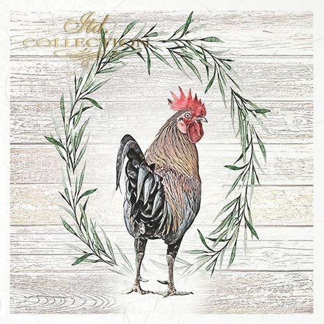 Decoupage Mini Rice Paper Set - Hens and Roosters