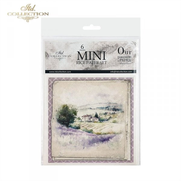 Decoupage Mini Rice Paper Set - Lavender Fields