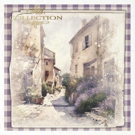 Decoupage Mini Rice Paper Set - Lavender Fields