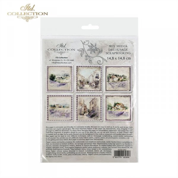 Decoupage Mini Rice Paper Set - Lavender Fields