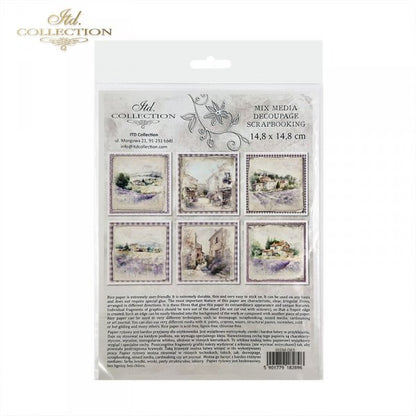 Decoupage Mini Rice Paper Set - Lavender Fields
