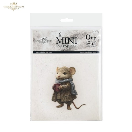Decoupage Mini Rice Paper Set - Mice