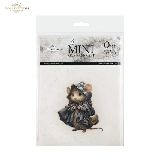 Decoupage Mini Rice Paper Set - Mice II