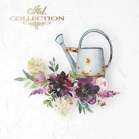 Decoupage Mini Rice Paper Set - Purple Flowers