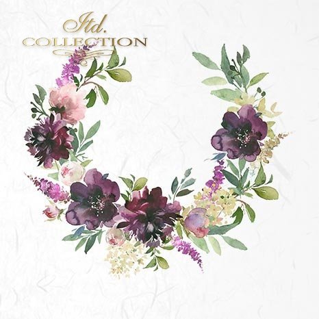 Decoupage Mini Rice Paper Set - Purple Flowers