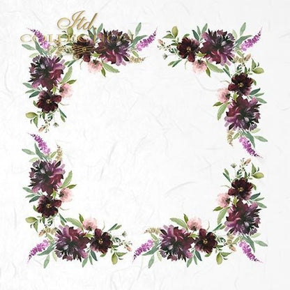 Decoupage Mini Rice Paper Set - Purple Flowers