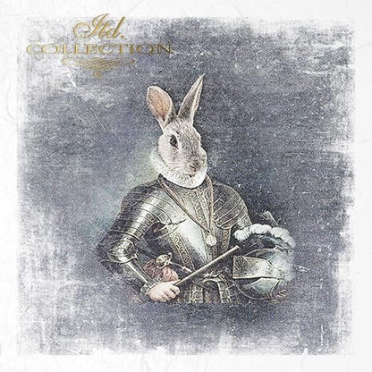 Decoupage Mini Rice Paper Set - Rabbit Portraits