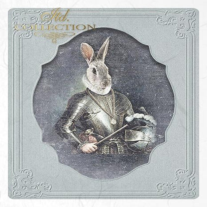 Decoupage Mini Rice Paper Set - Rabbit Portraits II