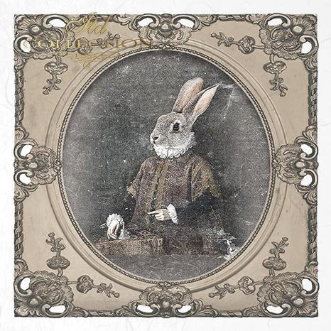 Decoupage Mini Rice Paper Set - Rabbit Portraits II