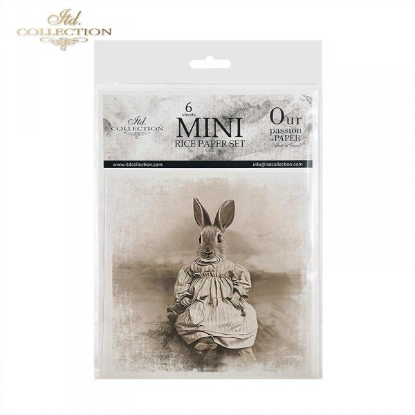 Decoupage Mini Rice Paper Set - Rabbits in Costume