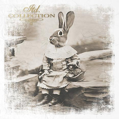 Decoupage Mini Rice Paper Set - Rabbits in Costume