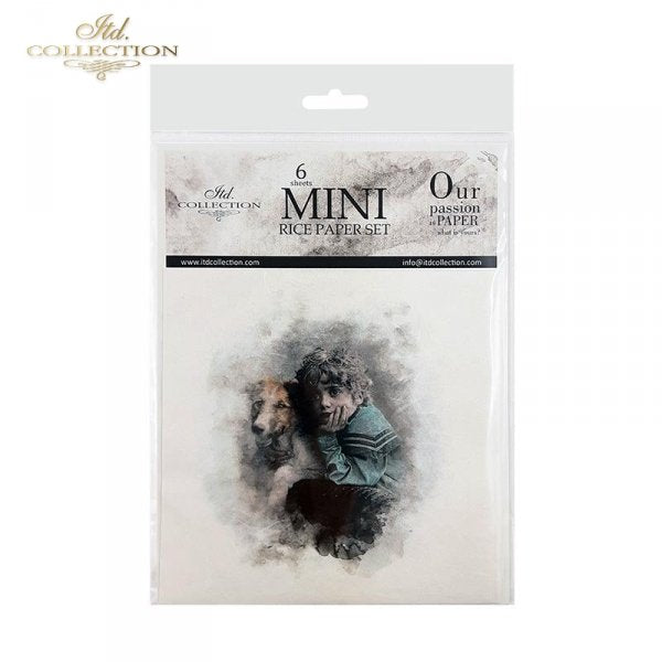 Decoupage Mini Rice Paper Set - Retro Portraits
