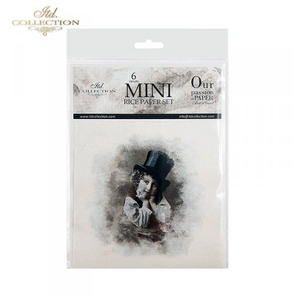 Decoupage Mini Rice Paper Set - Retro Portraits II