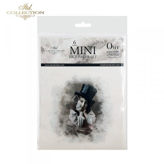Decoupage Mini Rice Paper Set - Retro Portraits II