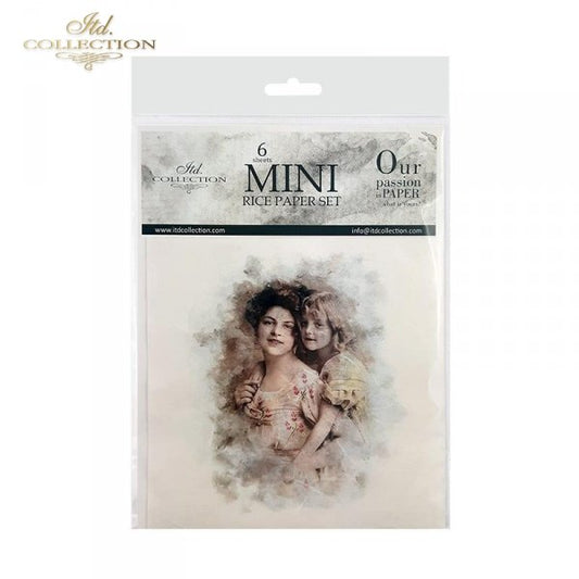 Decoupage Mini Rice Paper Set - Retro Portraits III