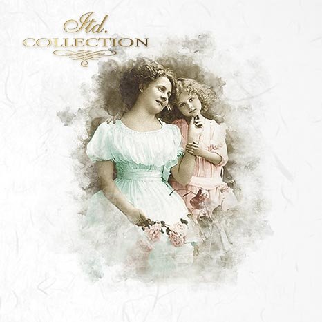 Decoupage Mini Rice Paper Set - Retro Portraits III