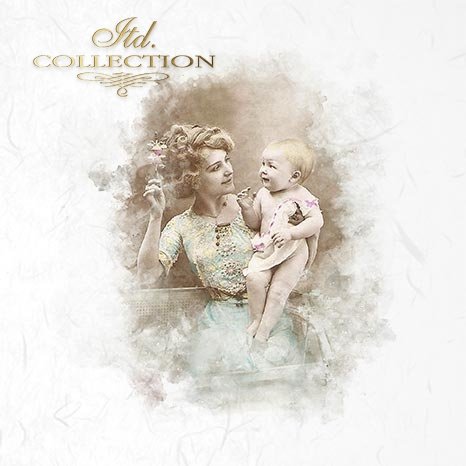 Decoupage Mini Rice Paper Set - Retro Portraits III