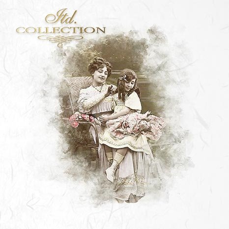 Decoupage Mini Rice Paper Set - Retro Portraits III