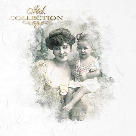 Decoupage Mini Rice Paper Set - Retro Portraits III