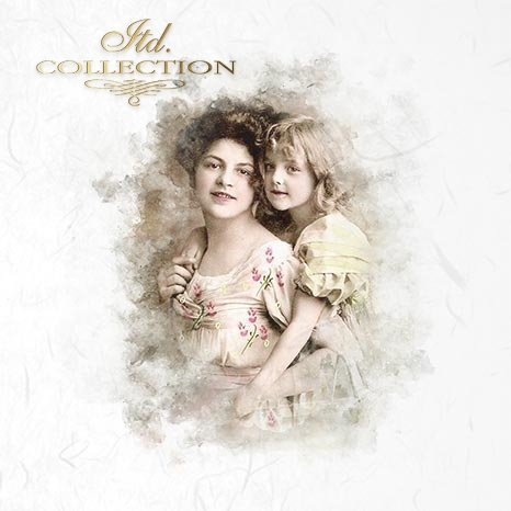 Decoupage Mini Rice Paper Set - Retro Portraits III