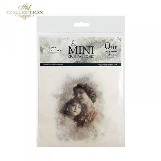 Decoupage Mini Rice Paper Set - Retro Portraits IV