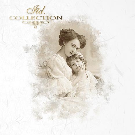 Decoupage Mini Rice Paper Set - Retro Portraits IV