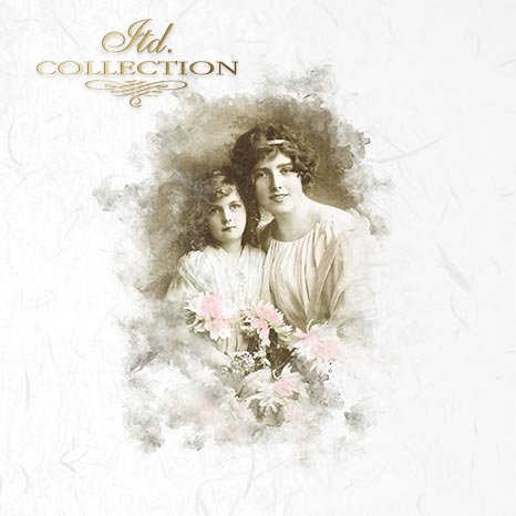 Decoupage Mini Rice Paper Set - Retro Portraits IV