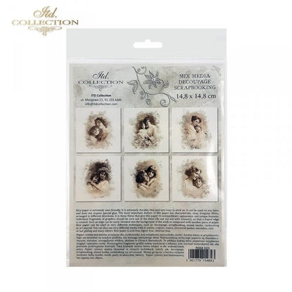 Decoupage Mini Rice Paper Set - Retro Portraits IV