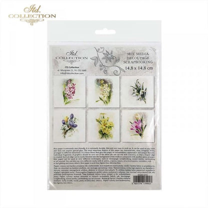 Decoupage Mini Rice Paper Set - Spring Flowers II