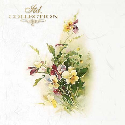 Floral arrangement with colorful flowers on a light background