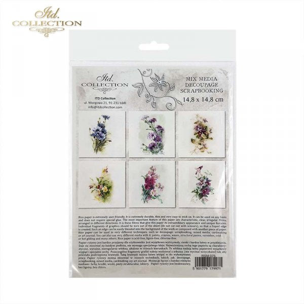 Decoupage Mini Rice Paper Set - Spring Flowers IV