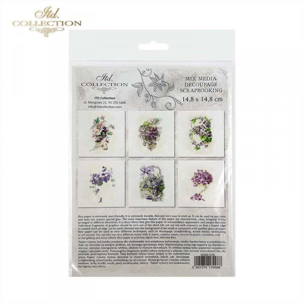 Decoupage Mini Rice Paper Set - Spring Flowers V