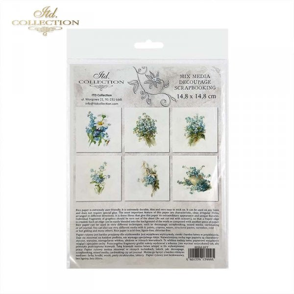 Decoupage Mini Rice Paper Set - Spring Flowers VI