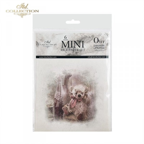 Decoupage Mini Rice Paper Set - Teddy Bears
