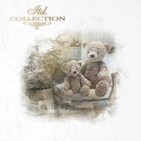 Decoupage Mini Rice Paper Set - Teddy Bears